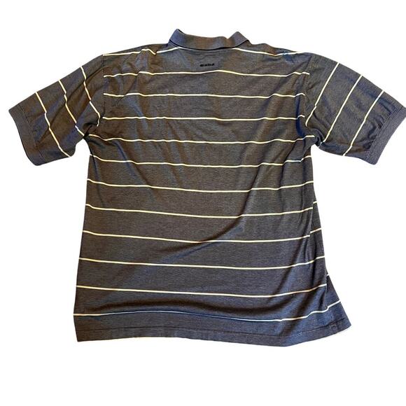 Bolle Black/Tan Striped Men's Golf Polo.  Size Medium - Picture 2 of 6